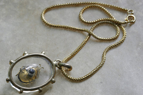 Victorian Scarab Pendant and Chain