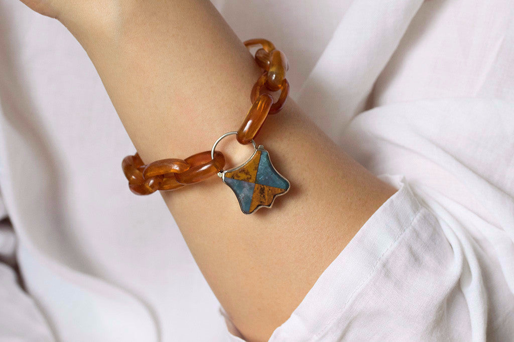 Victorian Scottish Agate Padlock Bracelet