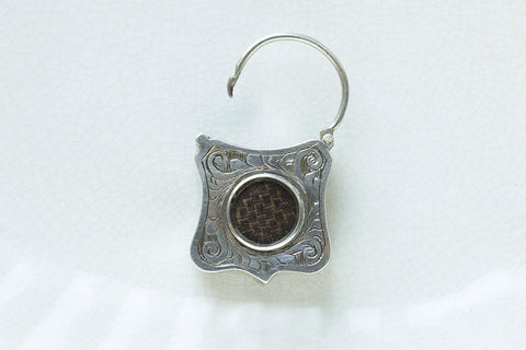 Victorian Scottish Agate Heart Padlock Bracelet