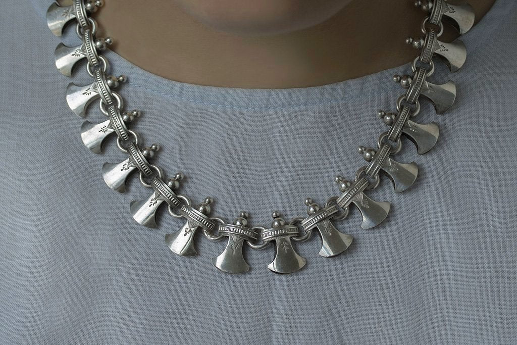 Victorian Sterling Silver Collar Necklace