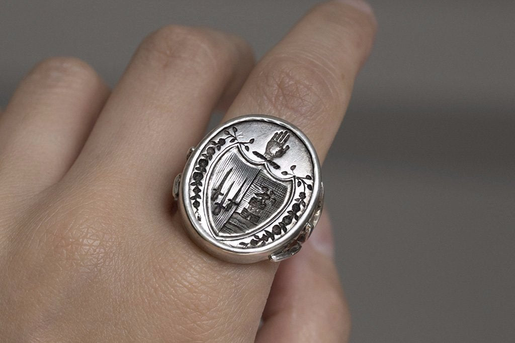 Victorian Silver Intaglio Seal Ring