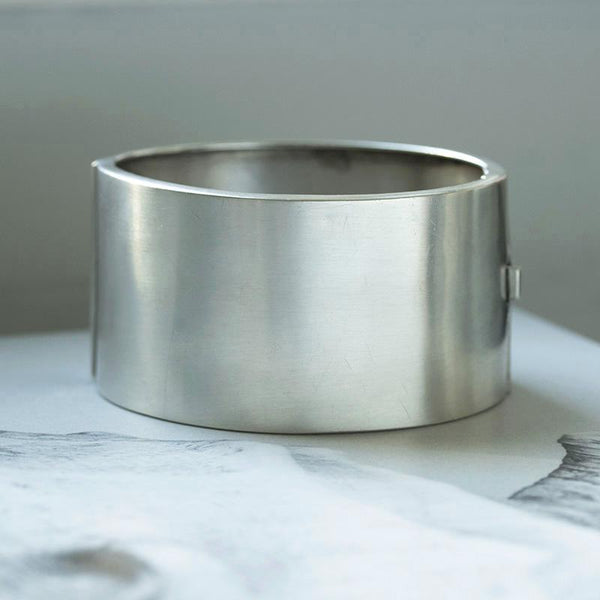 Victorian Sterling Silver Wide Bangle