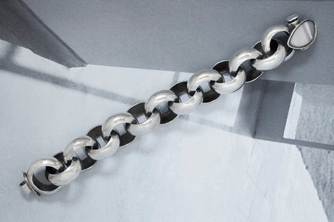 Vintage Sterling Silver Chunky Bracelet