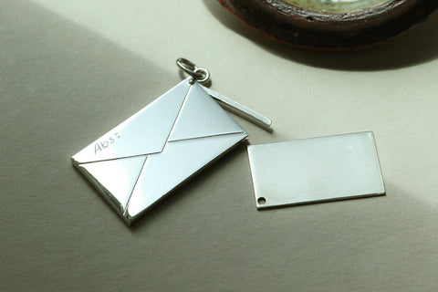 Sterling Silver Envelope Pendant