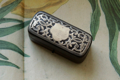 Antique Multi Ring Box with Silver Decoration