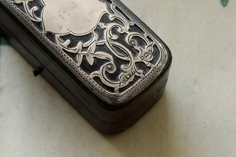 Antique Multi Ring Box with Silver Decoration