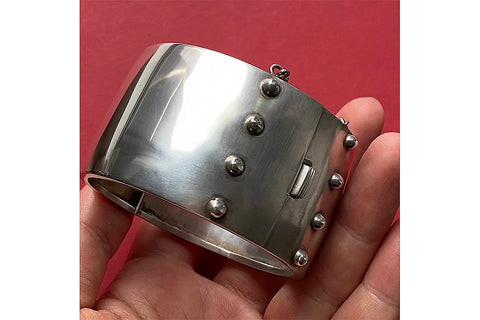 1920s French Silver Bangle