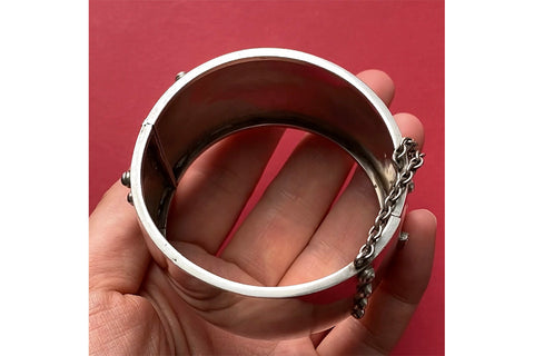 1920s French Silver Bangle