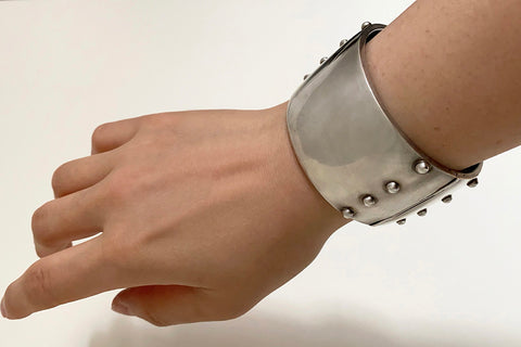 1920s French Silver Bangle