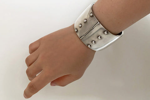 1920s French Silver Bangle