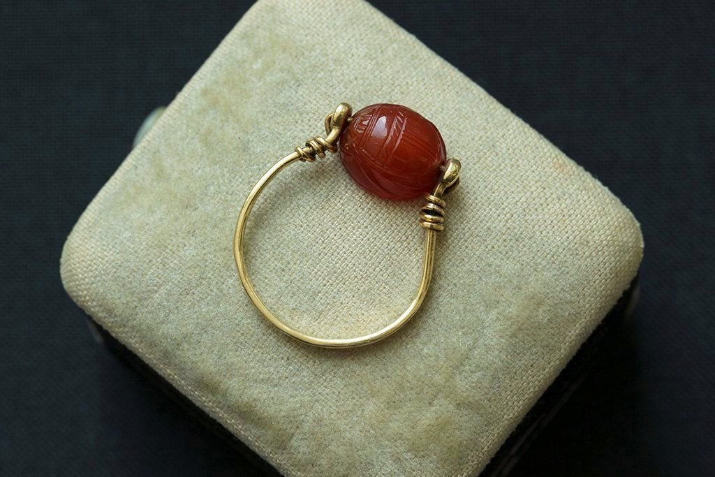 Victorian Egyptian Revival Scarab Swivel Ring II