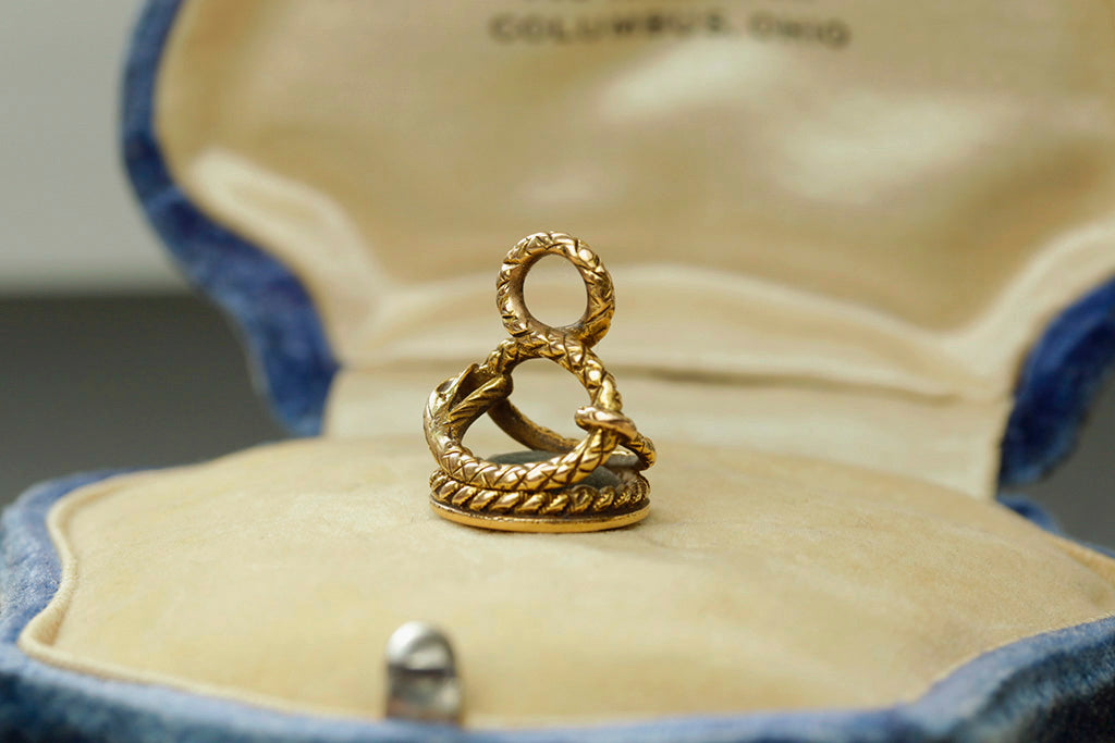 Georgian Snake Intaglio Seal Fob Pendant