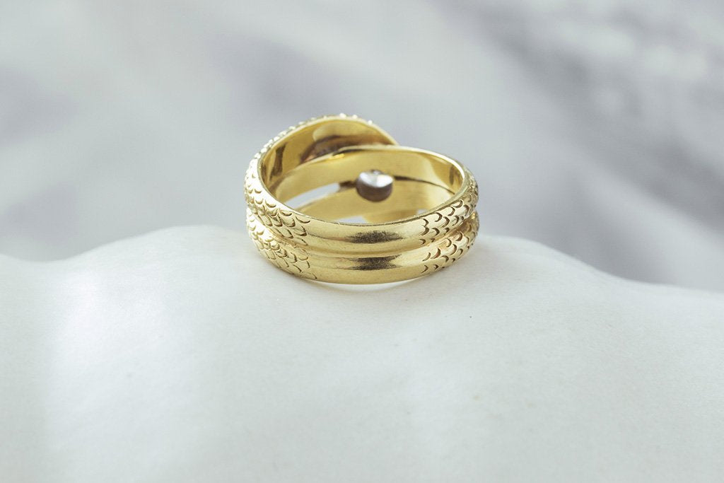 Late 19th Century Diamond Serpent Ring