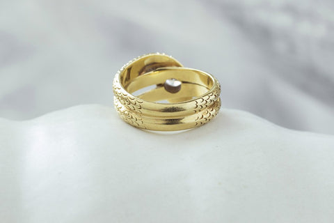 Late 19th Century Diamond Serpent Ring