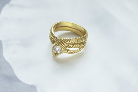 Late 19th Century Diamond Serpent Ring