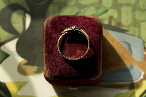 Late Georgian Snake Ring with Diamond