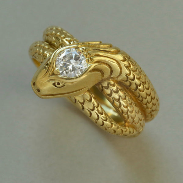 Victorian 18k Gold Snake Ring 