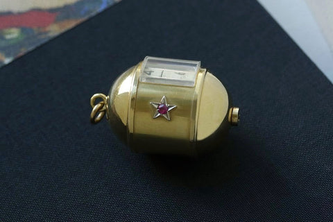 1950s Star Egg Pendant with Rolling Locket