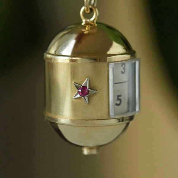 1950s Star Egg Pendant with Rolling Locket