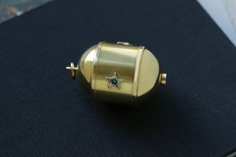 1950s Star Egg Pendant with Rolling Locket