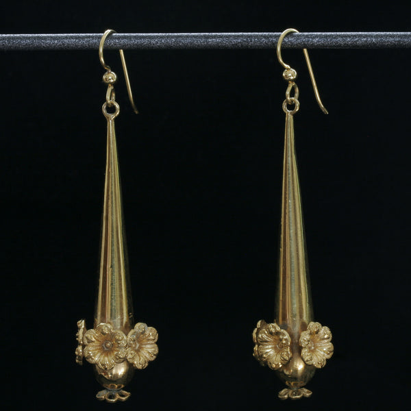 Georgian Gold Filled Torpedo Earrings