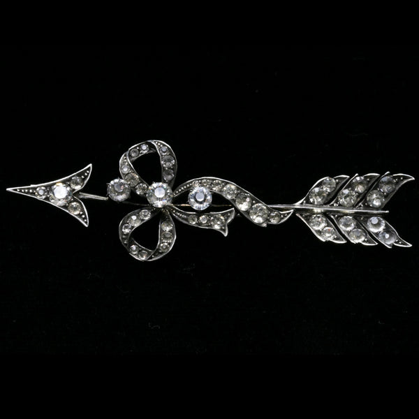 Victorian Sterling Paste Arrow Pin