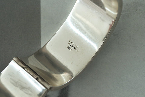 Heavy Vintage Sterling Silver Wide Bangle