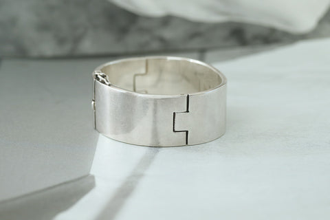 Heavy Vintage Sterling Silver Bangle