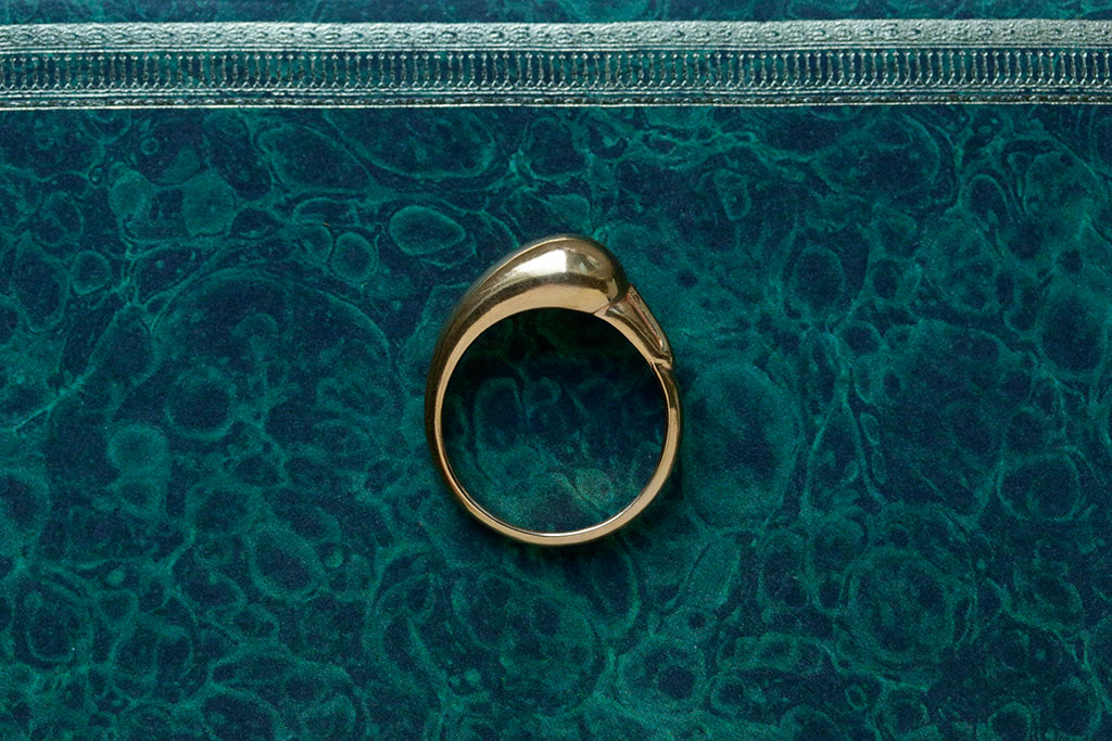 Vintage 18k Gold Swan Ring