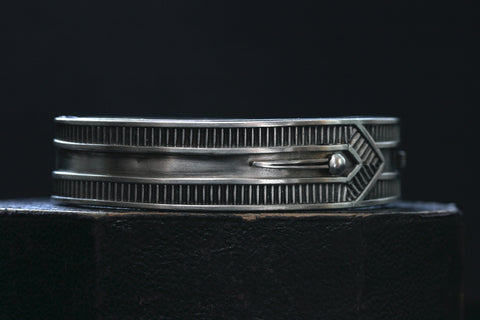 Late Victorian Sterling Shirt Cuff Bangle
