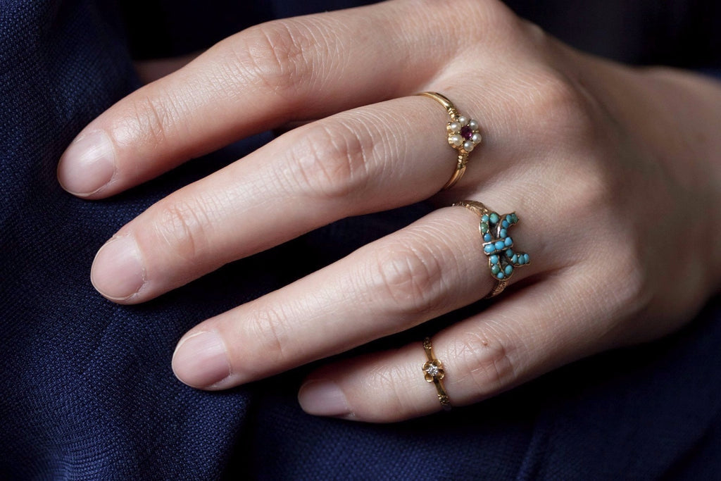 Victorian Turquoise Bow Ring