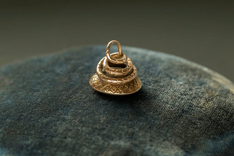 Tiny Georgian Snake Intaglio Seal Fob Pendant