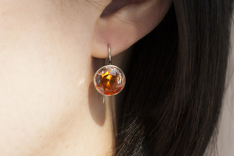 Georgian Topaz Paste Earrings