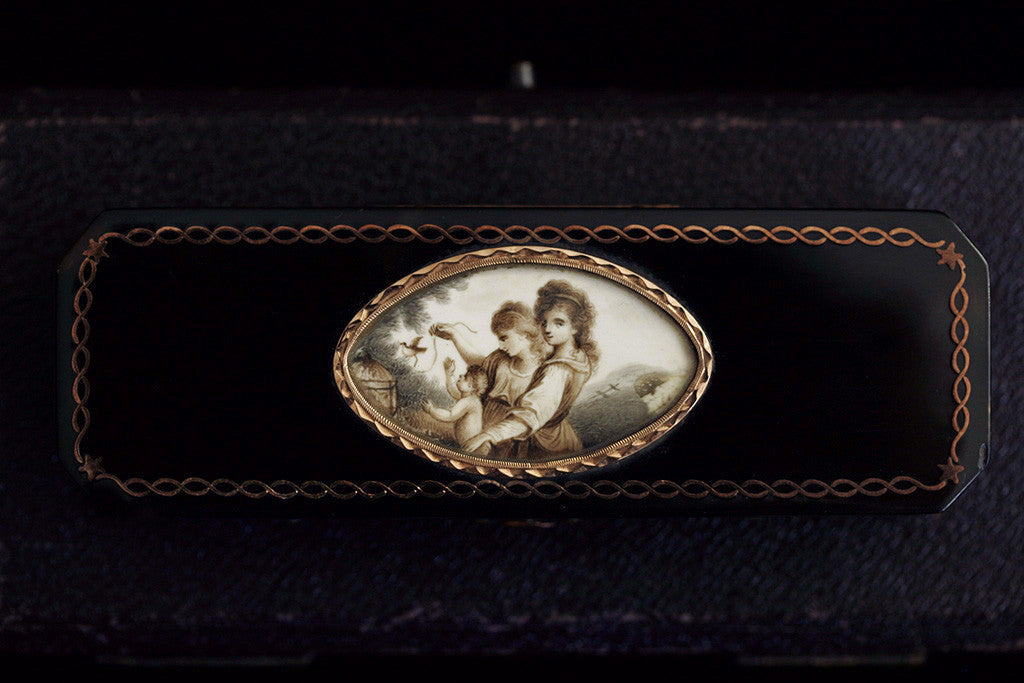 Small Georgian Case with Miniature Painting