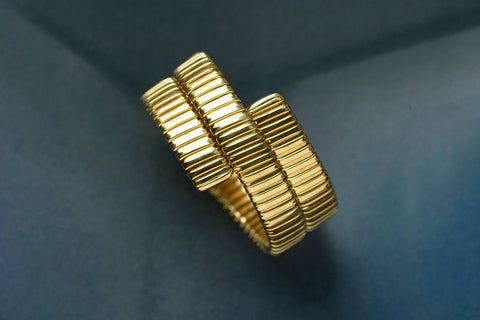 Vintage Italian 18k Gold Tubogas Bracelet