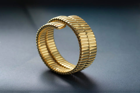Vintage Italian 18k Gold Tubogas Bracelet