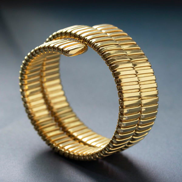 Vintage Italian 18k Gold Tubogas Bracelet