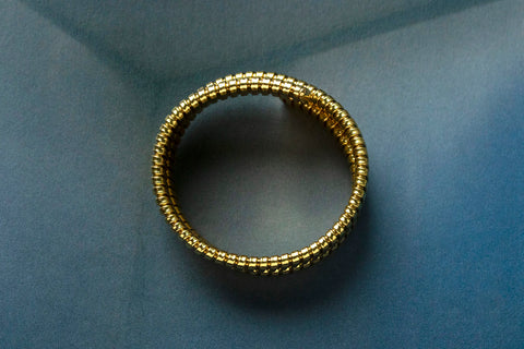 Vintage Italian 18k Gold Tubogas Bracelet