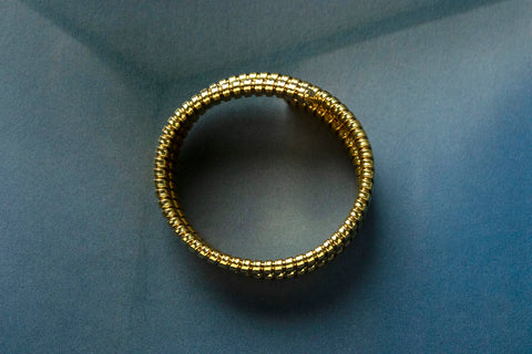 Vintage Italian 18k Gold Tubogas Bracelet