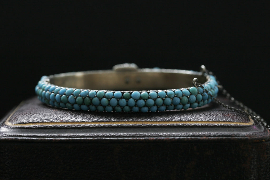 Victorian Turquoise and Pearl bangle
