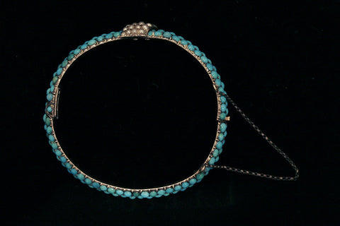 Victorian Turquoise and Pearl bangle