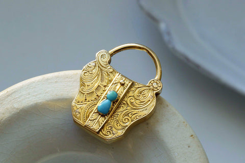 Victorian Turquoise Padlock