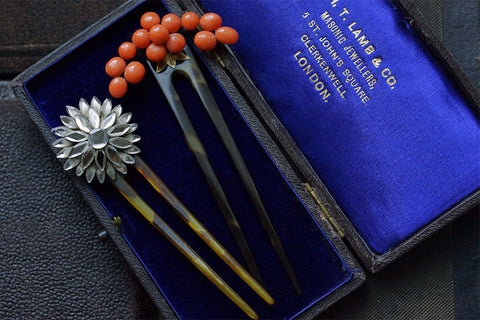 Victorian Vauxhall Glass Hair Comb