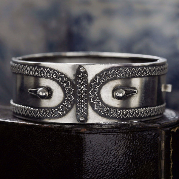 Victorian Sterling Shirt Cuff Bangle