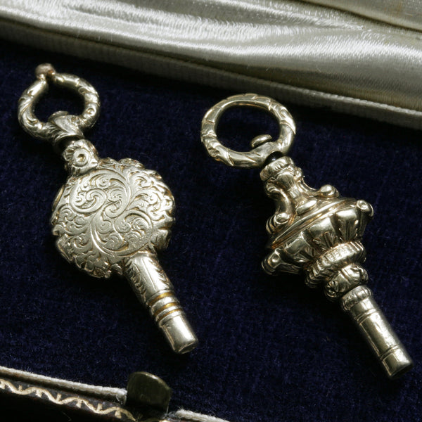 Pair of Georgian Gold Watch Key Fobs
