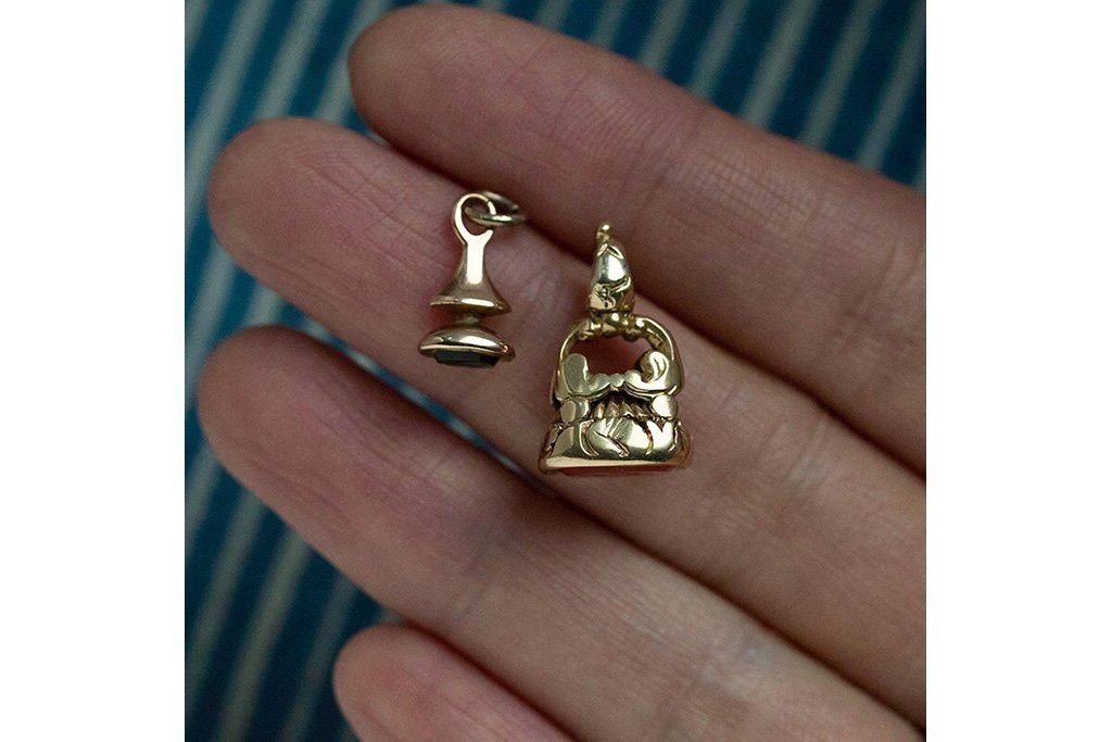 Pair of Victorian Micro Wax Seal Fobs
