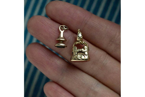 Pair of Victorian Micro Wax Seal Fobs