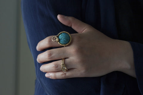 Victorian Turquoise and Snake Ring