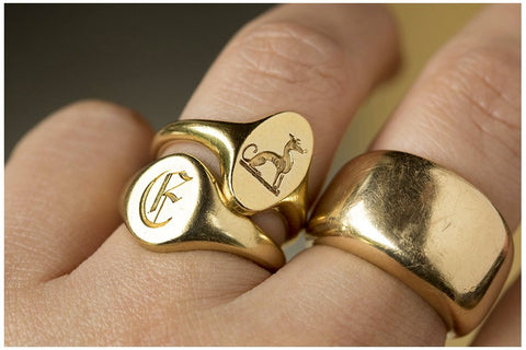 LAELIUS Antiques Gold Signet Ring