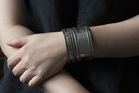 Late Victorian Sterling Shirt Cuff Bangle